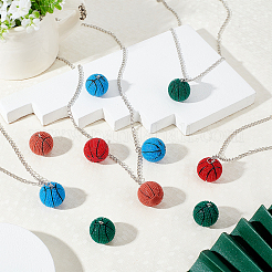 24 шт. 4 цвета непрозрачные подвески из смолы&nbsp;RESI-GA0001-13