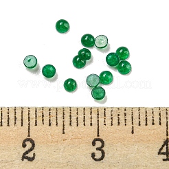 天然マレーシアジェイド染めカボション  半円  グリーン  2x1mm&nbsp;G-H309-02-05