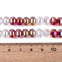 Electroplate transparentes abalorios de vidrio hebras&nbsp;EGLA-N022-14A-B04