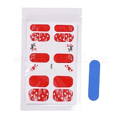 Наклейки с лаком для ногтей с цветочным принтом и леопардовым принтом MRMJ-T078-ZA-M1