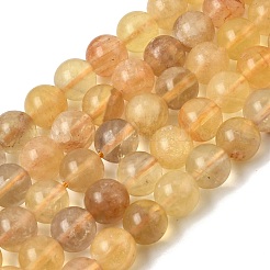 Естественный желтый флюорит бисер нитей&nbsp;G-K340-A03-10mm-02