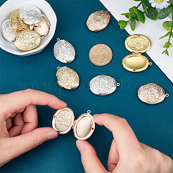 12 шт. 3-х цветные латунные подвески-медальоны FIND-PH0010-32