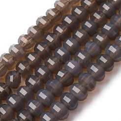 Серые натуральные бусины из агата &nbsp;G-P587-D04-02