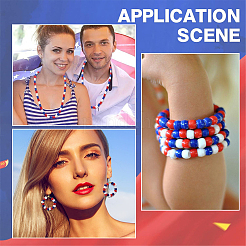 800шт 4 цвета непрозрачные пластиковые бусины KY-SP0001-05