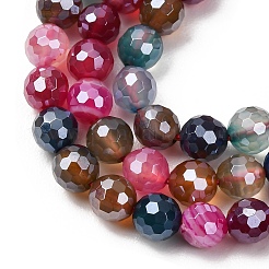 Chapelets de perles en agate naturelle électrolytique&nbsp;G-B191-A07-6mm-11