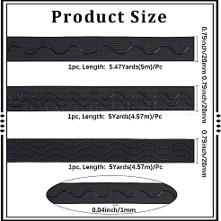 3 стиль плоские полиэстеровые противоскользящие резинки SRIB-GF0001-47A