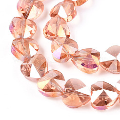 Стеклянные бусины с гальваническим покрытием &nbsp;EGLA-B004-01A-AB11