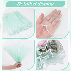 Bordure en dentelle plissée en polyester de 4 m&nbsp;OCOR-WH0088-24A