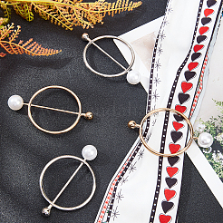 12 шт. 2-х цветный сплав с пряжками из АБС-пластика&nbsp;JEWB-AR0001-05