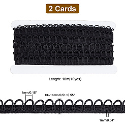 Elastisches Nylonband mit Knopfschlaufen&nbsp;OCOR-WH0082-15B