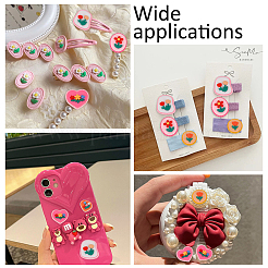 40 pièces 5 styles cabochons en résine opaque&nbsp;CRES-CA0001-17