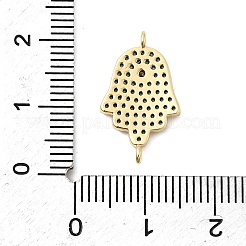 Breloques de connecteur en laiton religieux micro pavées de zircones cubiques&nbsp;KK-H529-01A-G02