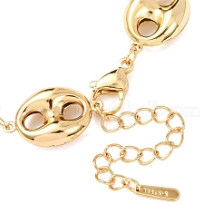 Браслеты-цепочки из нержавеющей стали 304 с кофейными зернами&nbsp;BJEW-D359-14B-G