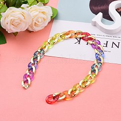Arcobaleno fatto a mano in acrilico trasparente e catene in plastica ccb&nbsp;X-AJEW-JB00831
