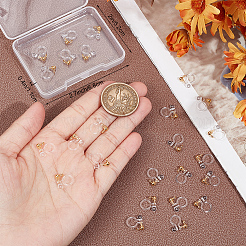 30 шт. фурнитура для сережек-клипс из нержавеющей стали 304 и пластика&nbsp;STAS-BBC0004-01