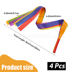 4 шт. полиэстеровые танцевальные ленты&nbsp;AJEW-CY0001-67