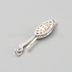 Стерлингов серебряными застежками коробке FIND-WH0139-648S