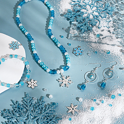 DIY-Set zur Herstellung baumelnder Ohrringe aus Schneeflockenlegierung&nbsp;DIY-PH0022-67