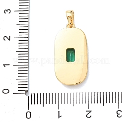 Anhänger aus Messing mit natürlicher Paua-Muschel&nbsp;KK-C264-04G