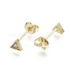 Серьги-гвоздики из циркония EJEW-T046-33G-NF