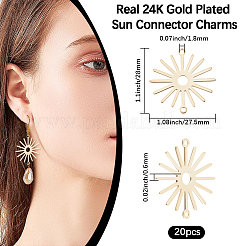 20 шт. латунные соединительные подвески&nbsp;KK-BBC0016-83