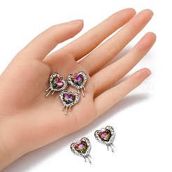 Стеклянные подвески из сплава с покрытием стойки&nbsp;FIND-YW0001-86B