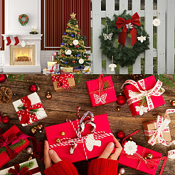 40 комплект 8-х стилевых необработанных деревянных подвесных украшений WOOD-GF0001-82