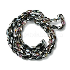 Прозрачные стеклянные бусины гальваническим пряди&nbsp;GLAA-K064-03A-HP01