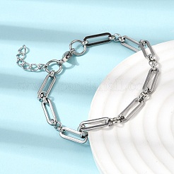 Schmucksets aus Büroklammerketten aus Edelstahl 304 (Armband & Halskette)&nbsp;SJEW-L199-21P