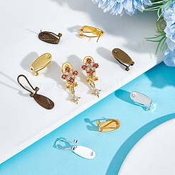 24 шт. 3-х цветная латунная фурнитура для сережек-гвоздиков KK-UN0004-15