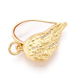 Латунные микропаве прозрачные подвески с фианитом KK-N268-46G