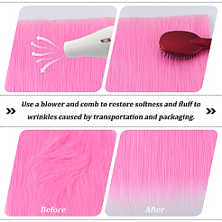 Ткань из квадратов из искусственного меха&nbsp;LS-BJEW-WH0515-11D