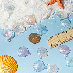 60 шт. 6-цветные непрозрачные акриловые подвески с УФ-покрытием PACR-SC0001-01