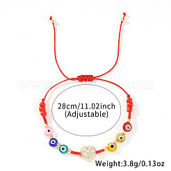 Bracelets tressés en perles de rocaille en laiton et en verre et perles de verre pour femmes&nbsp;SD3606-1