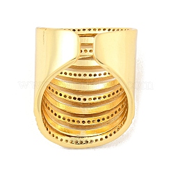 Открытое кольцо-манжета из латуни с микропаве из прозрачного кубического циркония&nbsp;LS-RJEW-M173-07A-G