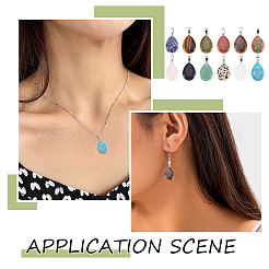 50шт подвески из натуральных и синтетических смешанных драгоценных камней G-TA0001-47