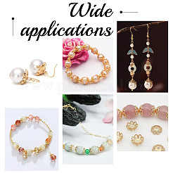 48 шт. 8 стиля латунных колпачков для бусин KK-AR0004-11