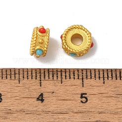 Обшивка стойки плоские круглые латунные бусины KK-F873-29MG