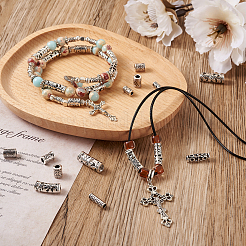 280шт 14 стильные бусины из сплава в тибетском стиле FIND-KS0001-13