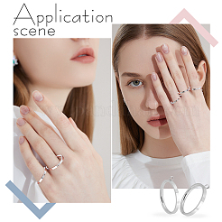 10 шт. 5 стиля оправы для колец из нержавеющей стали 304 STAS-UN0031-53