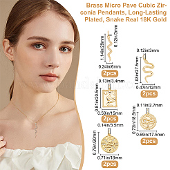 Messing micro pave klar zirkonia charme&nbsp;ZIRC-BBC0001-02