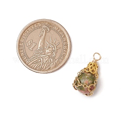 Природные подвески Unakite&nbsp;PALLOY-JF03396-02