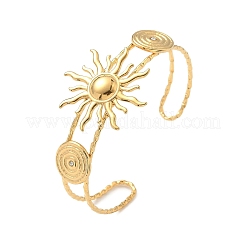 Браслеты-манжеты из нержавеющей стали 304 для женщин&nbsp;BJEW-D345-01G