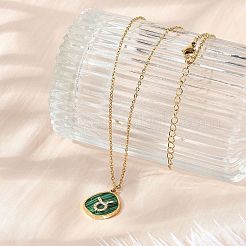 Ожерелья с подвеской в виде созвездия из нержавеющей стали 304 с микропаве из кубического циркония NJEW-R021-01G-02