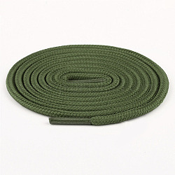 Lacet de corde de polyester, vert olive foncé, 4mm, 1 m / chapelet
