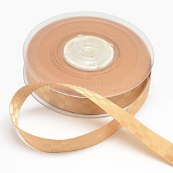 Cinta del grosgrain, cinta de tartán, para el embalaje del regalo, bronceado, 1-1/2 pulgada (38 mm), aproximamente 100yards / rodillo (91.44 m / rollo)