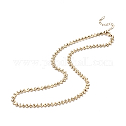 Placage ionique (ip) 304 collier chaîne épis en acier inoxydable pour hommes femmes, or, 17.91 pouce (45.5 cm)