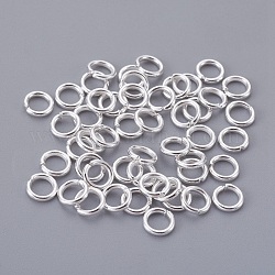 Anellini di Ferro, anelli di salto aperti,  cadmio& piombo libero, gioielli anelli di salto per la produzione di gioielli fai da te, argento, 18 gauge, 5x1mm, diametro interno: 3mm, circa 8000pcs/1000g