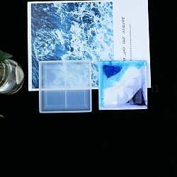 シリコーンカップマット金型  レジン型  UVレジン用  エポキシ樹脂ジュエリー作り  コースター  正方形  透明  113x113x12mm