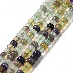 Couleurs naturelles fluorite brins de perles, rondelle, 6x4mm, Trou: 0.7mm, Environ 90 pcs/chapelet, 14.96~15.16 pouce (38~38.5 cm)